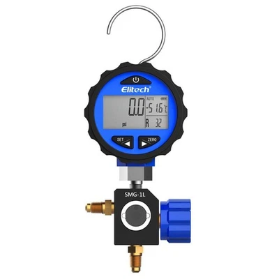 SMG-1L Single Manifold Gauge Pressure Gauge for 87+ Refrigerants -14.5-500 PSI - Image 1 of 4