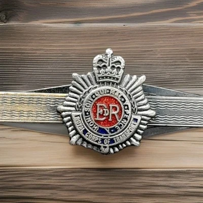 Silver Plated Enamel Royal Corps of Transport RCT Tie Bar Clip-  - Enamelled  - Image 1 of 4