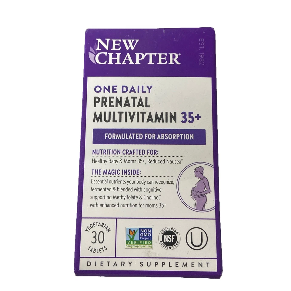 Nuevo suplemento multivitamínico prental diario Chapter One 35+ - 30 pestañas vegetales  Foto 1 de 1