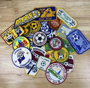 Vintage 70-80'S  Soccer Patch Lot Assorted Embroidered Lot Of 25 #2 - Picture 1 of 5