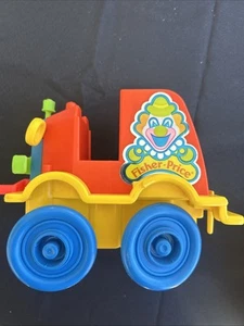 Vintage Fisher Price 1983 Circus Train All Pieces Work Crank Frant Little People - Picture 1 of 7