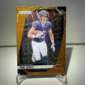 2024 Panini Prizm Rome Odunze Orange Lazer Prizm Rookie Card #385 Chicago Bears - Picture 1 of 2