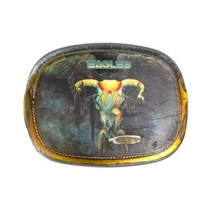 Vintage 1977 Eagles Band Gürtelschnalle One of These Nights *Distressed Worn Beat - Bild 1 von 9