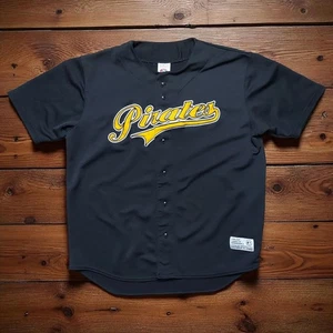Vintage Y2K True Fan XL Pittsburgh Pirates Button Down Baseball Jersey MLB - Picture 1 of 10