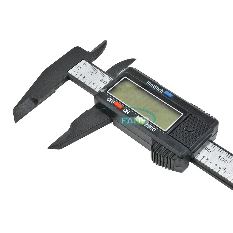 LCD Digital Electronic Carbon Fiber Vernier Caliper Gauge Micromet 150mm/6inch - Image 1 of 1