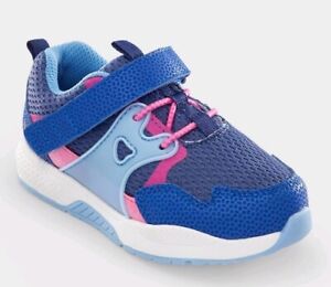 New Maddox Toddler Girls' Surprise Sneakers by Stride Rite Blue/Pink Size 11M