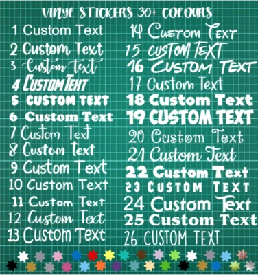 Personalised Name Vinyl Sticker Word Text Cut Text Font Sticker Sentence Letter - Image 1 of 4