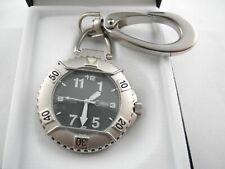 Pocket Watch Water Resist 3Atm Colibri Black Face Clip Watch New