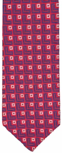 ROBERT TALBOTT BEST OF CLASS rot mit rot/blau/grauen Quadraten - neu mit Etikett - Bild 1 von 5