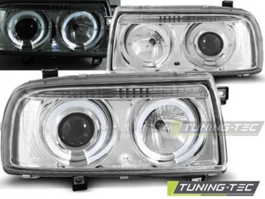 FARO PROIETTORE ADATTO PER VW VENTO 01.92-08.98 ANGEL EYES CROMATO - Foto 1 di 1