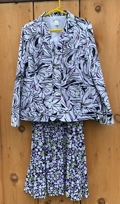 Maxi falda de lunares vintage de Laura Ashley de dos piezas arte para usar blazer Foto 1 de 4