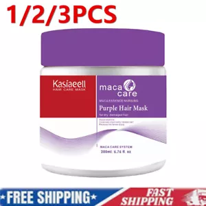Mascarilla capilar púrpura karsel 1/2/3X 200 ml esencia de maca nutritiva profunda aclarar el cabello - Imagen 1 de 15