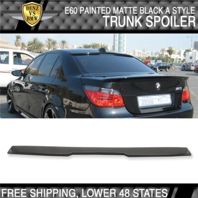 04-10 BMW 5 Series E60 M5 A Style Roof Spoiler Painted Matte Black - ABS - Image 1 of 4