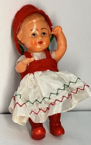 3" Antique Miniature German Doll Eds 12 Native Costume Celluloid Plastic Jointed - Picture 1 of 16