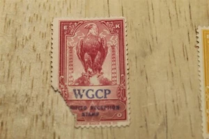 WGCP EKKO RADIO RECEPTION STAMP AM RADIO NEWARK, NJ BADLY DAMAGED - Picture 1 of 1