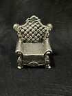 Vintage 925 Sterling Silver 3D Miniature Sofa Couch for Doll House