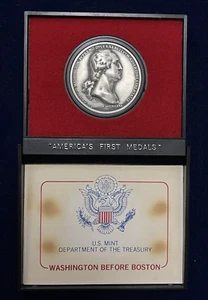 “America’s First Medals” Washington Before Boston-Paperwork & Case - Picture 1 of 5