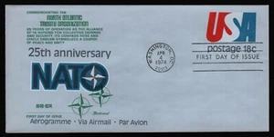 #UC49 18c NATO 25th Anniversary, Fleetwood FDC **ALLE 5 = KOSTENLOSER VERSAND** - Bild 1 von 1