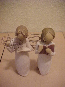 2 Willow Tree Angel Figurines Love of Learning & Just for You Demdaco 2005 - Picture 1 of 6