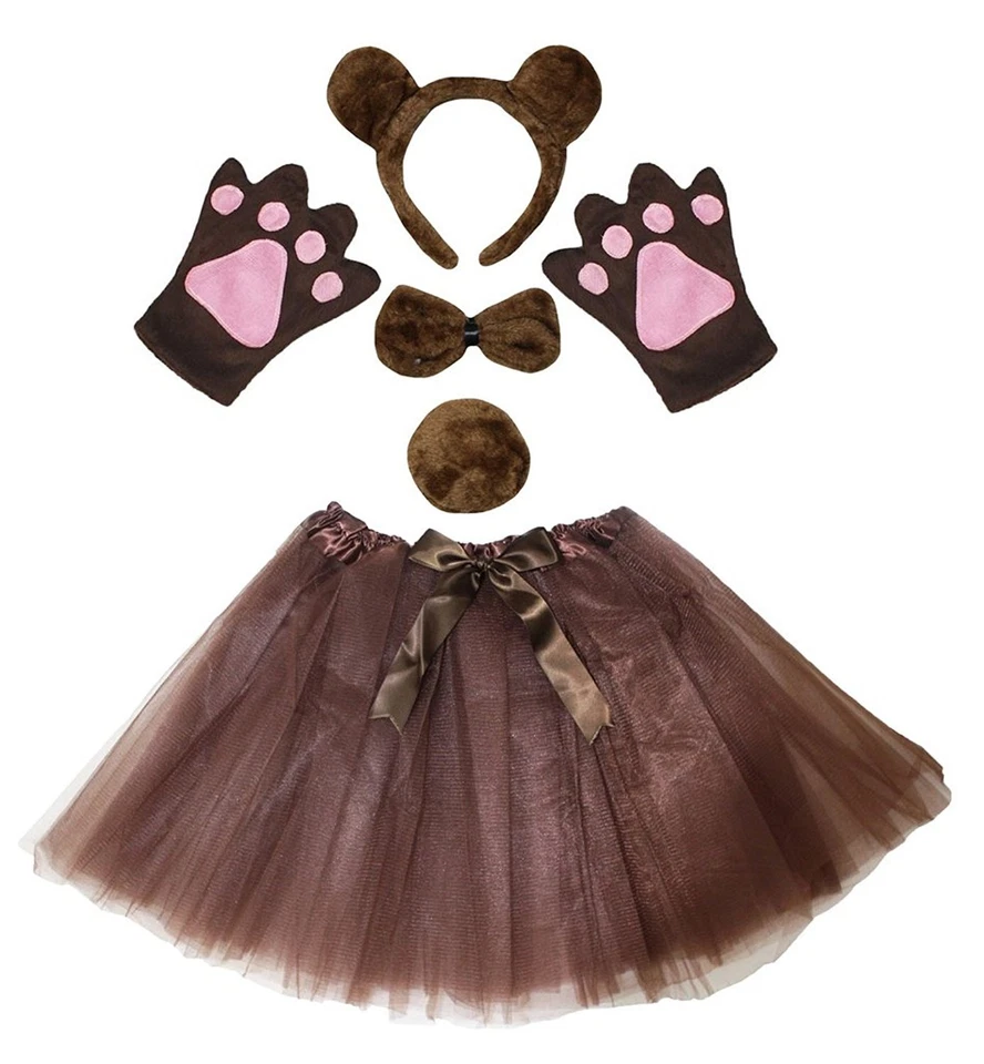 Halloween XAMS Combinado Animal Diadema Pajarita Cola Tutú 5 piezas Disfraz Niña 1-5 años Foto 1 de 1
