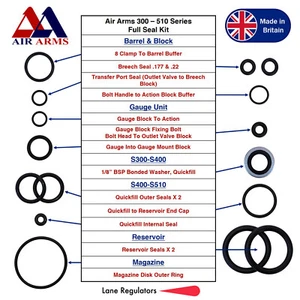 Air Arms Extended Seal Service Kit for s400 s410 s300 s310 s410F MPR TDR - S701+ - Picture 1 of 3
