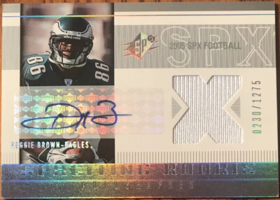 2005 SPx Rookie Jersey Autograph Reggie Brown #214 #’d 0230/1275 - Image 1 of 2