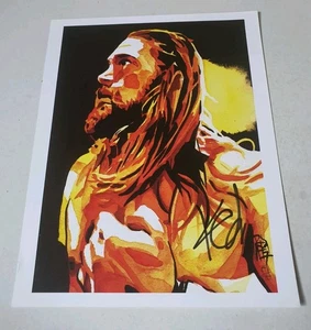 CHRIS Hero / Kassius Ohno Hand Signed - Rob Schamberger 11 x 14" ART PRINT - Picture 1 of 1