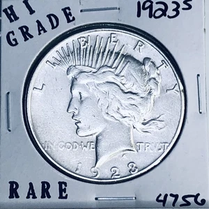 1923 S PEACE SILVER DOLLAR HI GRADE GENUINE U.S. MINT RARE COIN 4756 - Picture 1 of 3