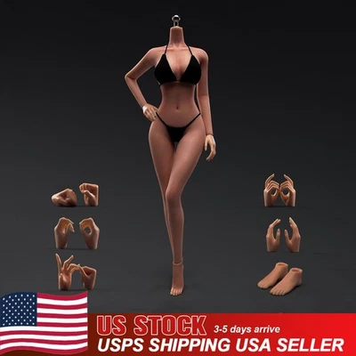 美国 ANT 1/6 铜 Suntan 女性身体大胸围化妆无缝 12 英寸人偶 — 第 1/4 张图片