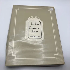 Vintage Christian Dior Les Bas Ultra Dior Black Orchid Stockings 3 Pair 9 1/2 S - Picture 1 of 7