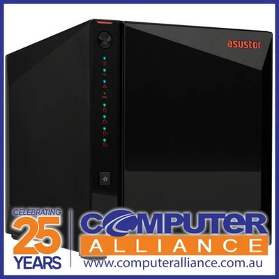 4 Bay Asustor AS5404T 2.5Gb NAS Unit with 4xNVMe Slots - image 1 of 2
