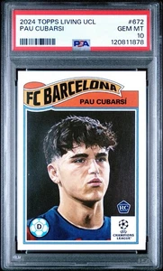 Pau Cubarsi 2023 Topps Living Set UCL Rookie PSA 10 Gem Mint RC Barcelona España - Imagen 1 de 2