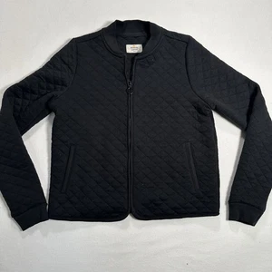 Marine Layer Damen Corbet Stepp Bomber Jacke Pullover Reißverschluss Schwarz Größe Small - Bild 1 von 10