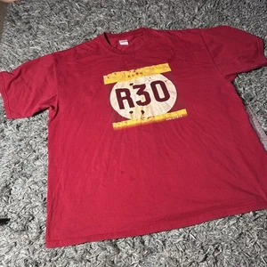 Rush 30th Anniversary Tour 2004 Red T Shirt Size 2XL Double Sided Band Tee - Picture 1 of 10
