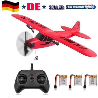RC Flugzeug 2,4 GHz 2-Kanal-Fernbedienungsflugzeug mit 6-Achsen-Gyro für Kinder - Bild 1 von 4
