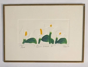 Rocio Pindter geprägter Blumen Kunstdruck Metallrahmen "These are for you" - Bild 1 von 13