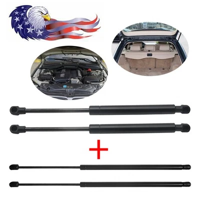 For 2006-10 BMW 530xi 535i 535xi Front Bonnet Hood+Trunk Tailgate Gas Struts *4 Foto 1 de 4