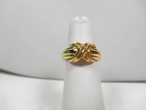 Tiffany & Co Signature X 18K Gold Band Ring, Sizable 5 T - Picture 1 of 3