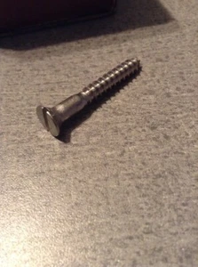 #10 x 1-1/2" Slotted Flat Head 18-8 Stainless Steel Wood Screws 115010-PG 100 pk - Picture 1 of 8