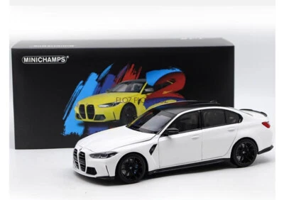 for Minichamps for BMW for M3 Competition 2020 Alpine White 1:18 Car Pre-built - Image 1 of 4