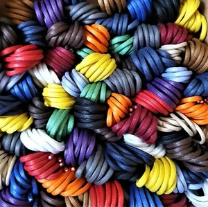 Cordones redondos de algodón encerado de 2 mm - longitudes 45 cm a 140 cm - Imagen 1 de 19
