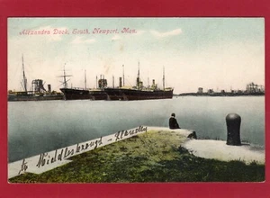 Alexandra Dock South Newport pc 1905 Tilbury Essex Duplex Postmark AL222 - Foto 1 di 2