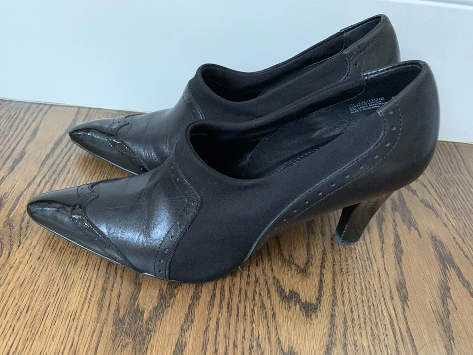 Zapatos de tacón de cuero CAROLE LITTLE para mujer talla 7,5 punta puntiaguda estilo es Doogie Foto 1 de 4