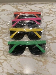 Individually Sold - Kids Sunglasses NIP Neon Red Yellow Green Pink 5.5” Frames - Picture 1 of 3