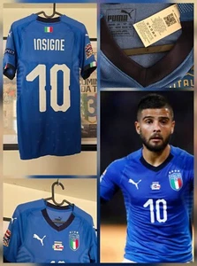 Maglia Calcio ITALIA vs Polonia 2018 In Bologna #10 INSIGNE tg M gara - Foto 1 di 8