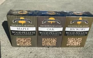 Charcoal Companion Smokehouse-Style Wood Pellets Set Hickory Maple Oak 3pc Lot - Picture 1 of 2