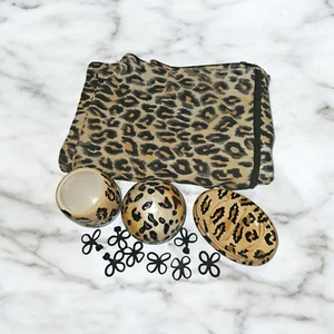 Muelles Springmaid Leopardo Baño Ducha Cortina Lazos Jabonera Vaso Bola Decoración - Imagen 1 de 21