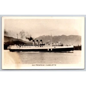 Postcard Vintage SS Princess Charlotte RPPC Gowan Button Co Vancouver 0306 - Picture 1 of 2