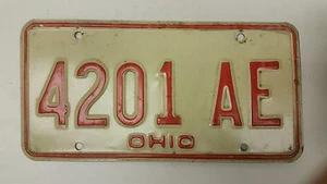 EXPIRED OHIO License Plate 4201 AE - Picture 1 of 1