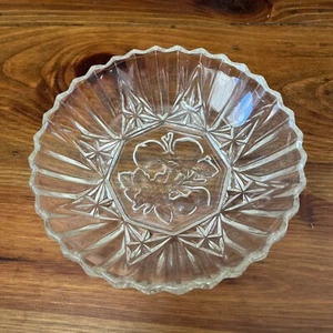 Midcentury Pattern Pioneer Clear by Federal Glass Co 7” round serving bowl - Picture 1 of 11